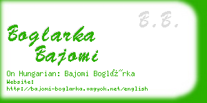 boglarka bajomi business card